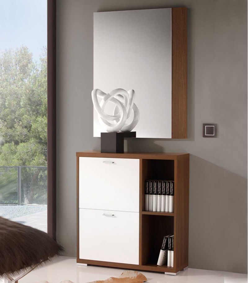 Mueble recibidor ORION 80 cm blanco