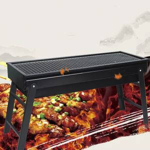 Parrilla a Carbón Plegable Portátil Picnic Jardín Terraza Rectangular