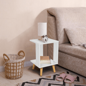 Mesa Auxiliar Velador Vintage Irina Color Blanco