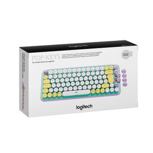 Teclado Logitech Pop Keys Multi-Device Wireless Fresh Vives Lila Green