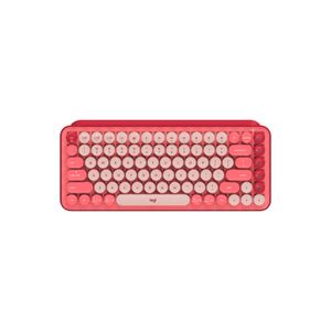 Teclado Mecanico + Mouse Logitech Pop Keys Coral Rosado