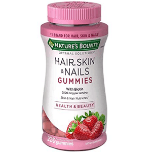 Crecimiento de  Cabello y Uñas Natures Bounty 2500 Mcg