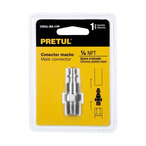 Conector rápido Pretul 27023  de 1/4" macho