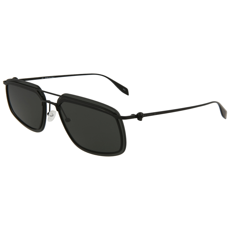 Aproximación rociar emoción Lentes de Sol de Metal Alexander Mcqueen AM0221SK-30008230-002 para Hombre  en Negro Gris | 917838