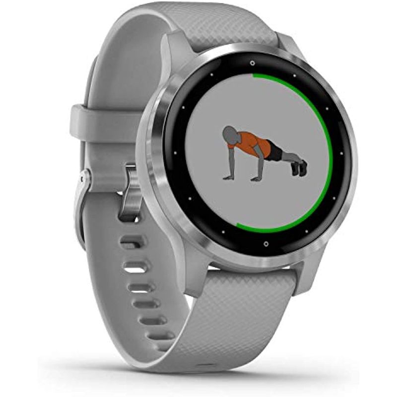 Garmin vivoactive 4S, reloj inteligente GPS de tamaño más pequeño, cuenta  con música, monitoreo de energía corporal, entrenamientos animados,  sensores