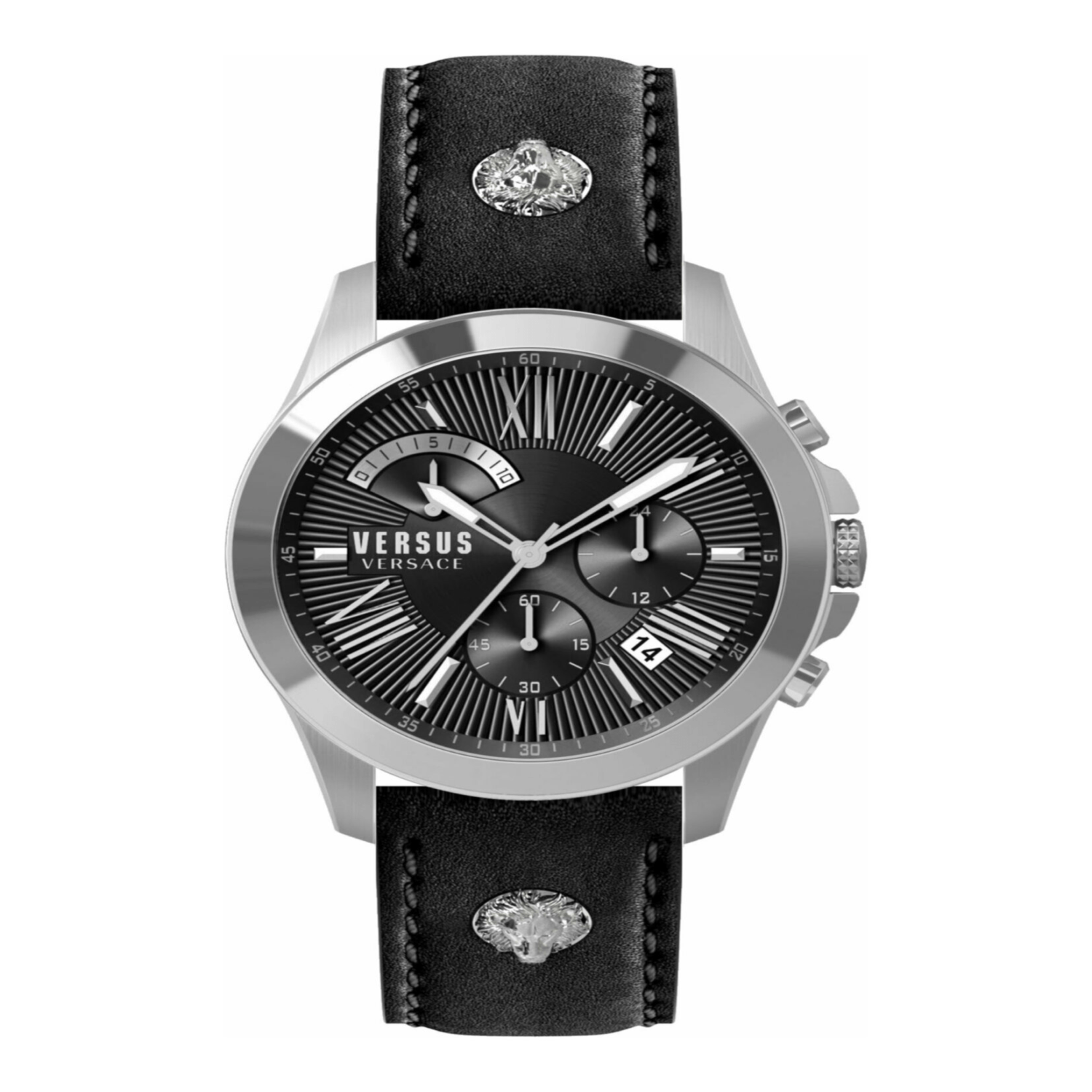 Versus Versace Chrono Lion Black Bracelet Fashion Watch 