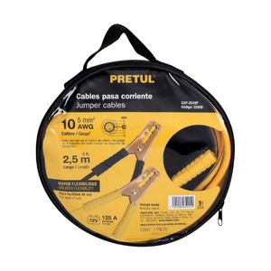 Cables pasa corriente Pretul 22808  calibre de 10AWG x 2.5 metros