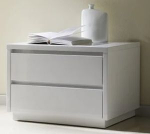 Velador Contemporáneo Minimalista Poré Blanco 60cm
