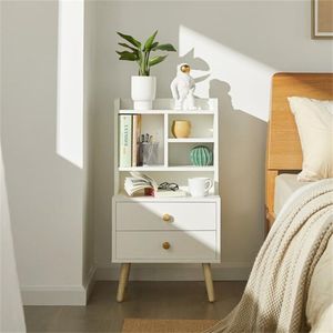 Velador Contemporáneo Mardó Blanco 80cm