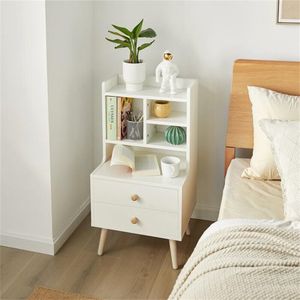 Velador Contemporáneo Mardó Blanco 80cm