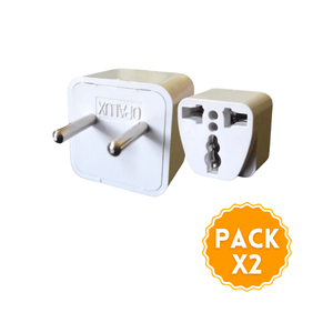 Adaptador x2 Unid Enchufe Redondo Múltiples Opalux AP-6049