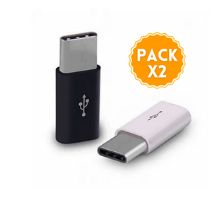 Adaptador X2 Unid Otg de Microusb V8 a Tipo C