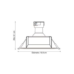 Spot circular + led GU10 8W 60k 520lm IP20 Wh