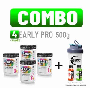 Combo Adn Nutrition - 4 Early Pro 500gr Vainilla + Shaker