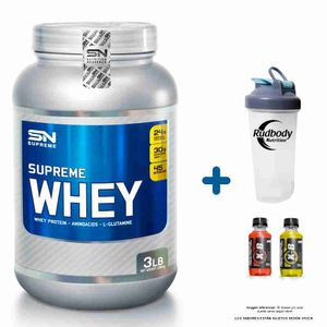 Proteína Supreme Nutrition Supreme Whey 3 Libras Vainilla + shaker