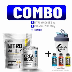 Combo Universe Nutrition - Nitro Whey 3000gr Cookie + Creabolic 500gr + Shaker