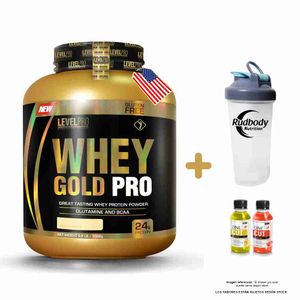 Proteína Level Pro Whey Gold Pro 6.600 Libras Vanilla Creme + Shaker