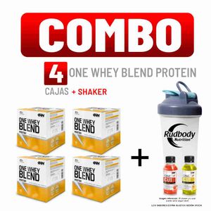 Combo Innovate Nutrition - 4 One Whey Blend Protein Caja 10 Unid Vainilla + Shaker