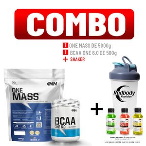 Combo Innovate Nutrition - One Mass 5000gr Vainilla + Bcaa One 6.0 500gr Fruit Punch + Shaker