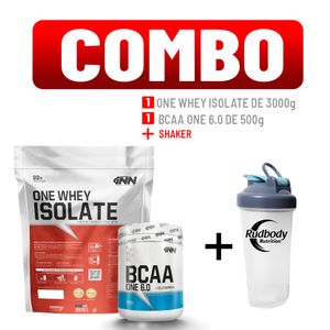 Combo Innovate Nutrition - One Whey Isolate 3000gr Vainilla + Bcaa One 6.0 500gr Fruit Punch +Shaker