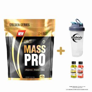 Proteína Level Pro Mass Pro 12 Libras Vanilla Creme + Shaker