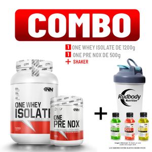 Combo Innovate Nutrition - One Whey Isolate 1200gr Vainilla + One Pre Nox 500gr Naranja  + Shaker