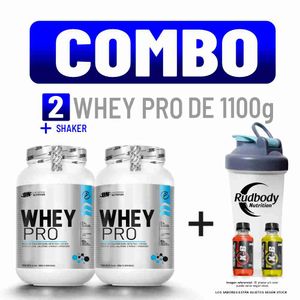 Combo Universe Nutrition - 2 Whey Pro 1100gr Chocolate + Shaker