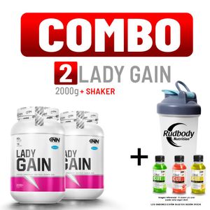 Combo Innovate Nutrition - 2 Lady Gain 2000gr Vainilla + Shaker