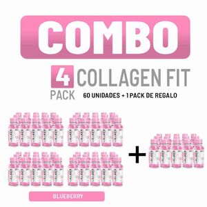 Combo Fitfem - Collagen Fit Pack De 60 Unid Blueberry + 1 Pack Gratis