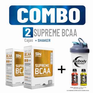 Combo Supreme Nutrition - 2 Supreme Bcaa Caja 30 Unid Fruit Punch + Shaker