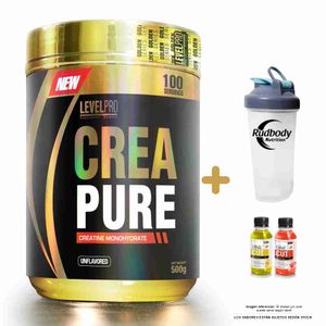 Creatina Level Pro Crea Pure 500gr + Shaker