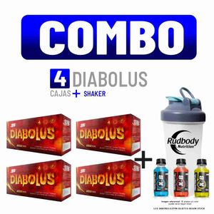 Combo Universe Nutrition - 4 Diabolus Caja 28 Unid Maracuyá + Shaker