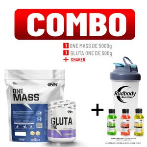 Combo Innovate Nutrition - One Mass 5000gr Chocolate + Gluta One 500gr + Shaker