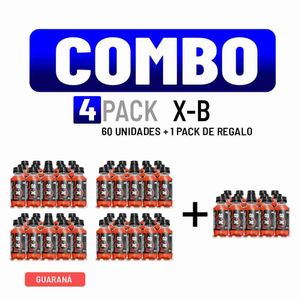 Combo Universe Nutrition - X-B Pack 60 Unid Guaraná + 1 Pack Gratis