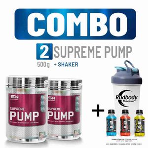 Combo Supreme Nutrition - 2 Supreme Pump 500gr Fruit Punch + Shaker