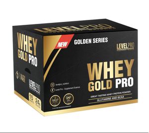 Proteína Level Pro Whey Gold Pro Caja 15 Unid Vanilla Creme