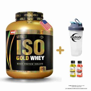 Proteína Level Pro Iso Gold Whey 6.600 Libras Rich Chocolate + Shaker