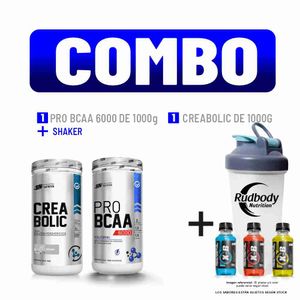 Combo Universe Nutrition - Creabolic 1000gr + Pro Bcaaa 6000 1000gr Naranja + Shaker