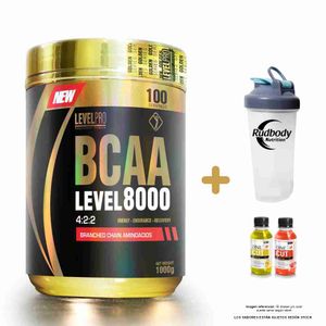 Aminoácidos Level Pro  Bcaa Level 8000 1000gr Blueberry + Shaker