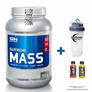 Proteína Supreme Nutrition Supreme Mass 4.4 Libras Vainilla + shaker