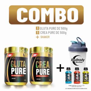 Combo Level Pro - Gluta Pure 500gr + Crea Pure 500gr + Shaker