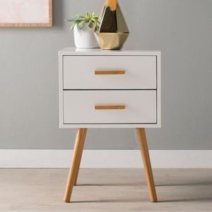 Velador Contemporáneo Asnet Blanco 60cm