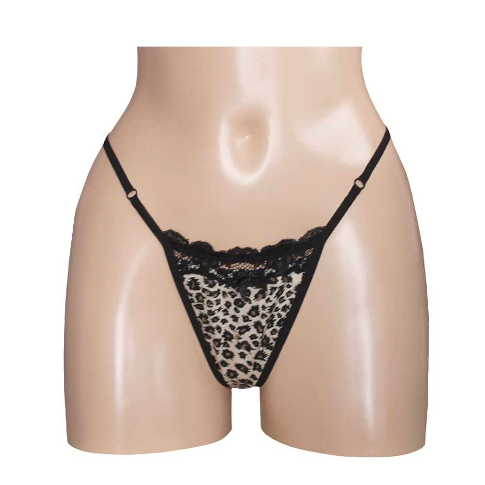 Hilo Dental con Blondas Animal Print Peter Pan - Talla M - Real Plaza