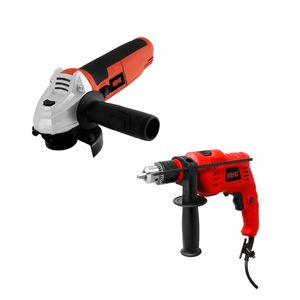 Esmeril 4-1/2" 710W + Taladro Percutor 1/2" 500W Wolfox WF0001-K1