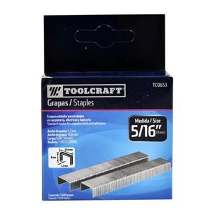 Grapas para Engrapadora de 1/2" x 1000 unidades - Toolcraft TC0655