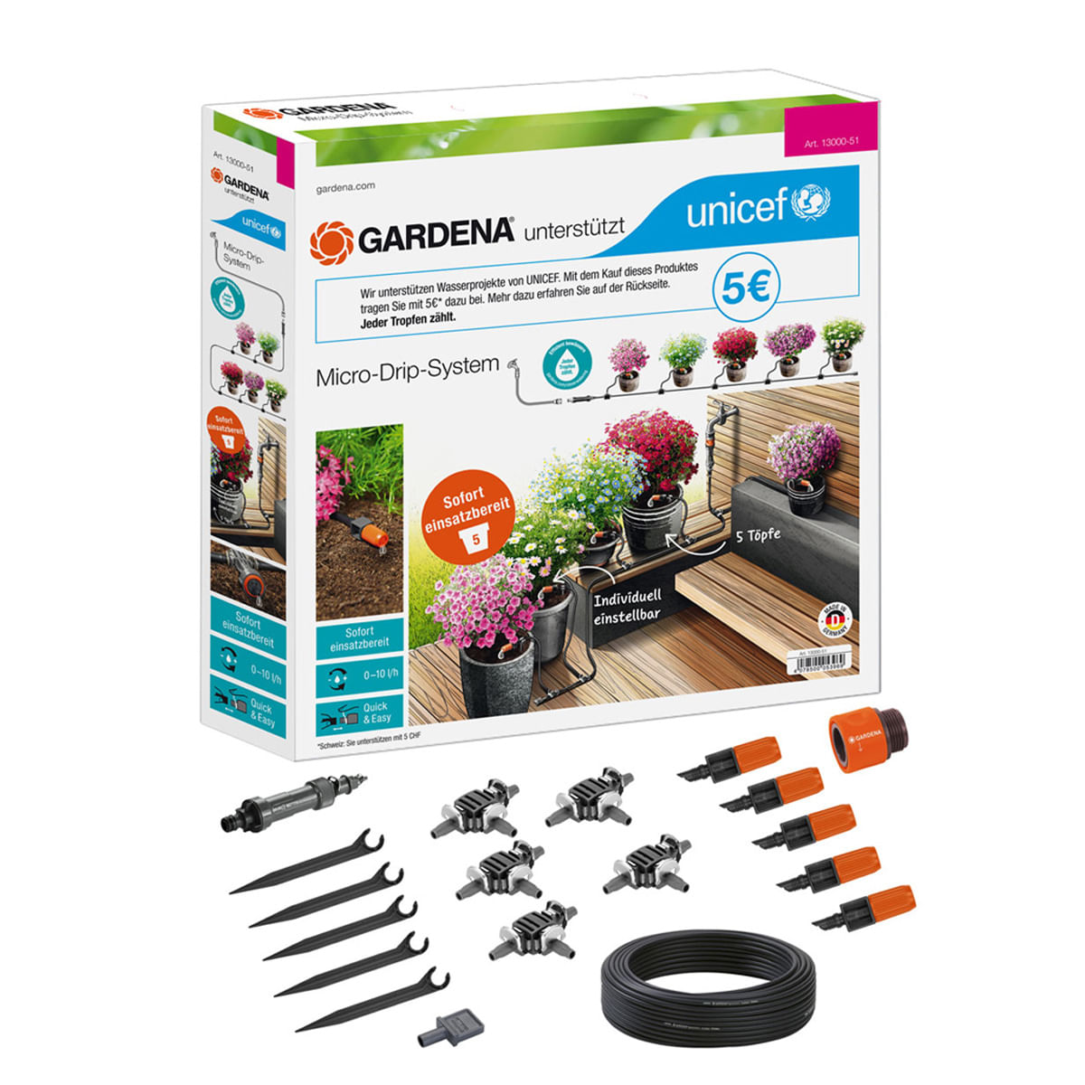 Kit de microriego Gardena 1300020 para macetas 19P Real Plaza