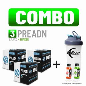 Combo Adn Nutrition - 3 Preadn Hardcore Caja 10 Unid Naranja + Shaker