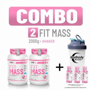 Combo Fitfem - 2 Fitmass 2000gr Vainilla + Shaker