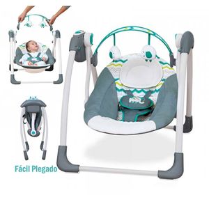 Silla Nido Swing para Bebé Musical Niño -Celeste