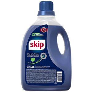 Detergente Líquido SKIP Bio Enzimas Botella 3L